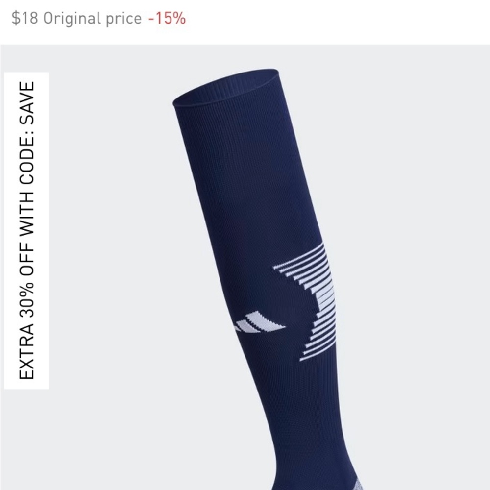 Adidas Blue Athletic Socks Performance Compression